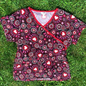 "life" Scrub top, L, EUC